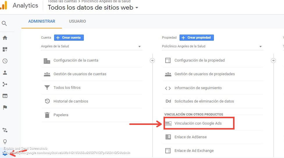 on de vincular google analytics con google ads